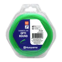 Корда Husqvarna за моторна коса кръгла 2 мм, 15 м, зелена, Opti Round
