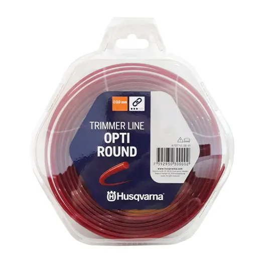 Корда Husqvarna за моторна коса кръгла 3 мм, 10 м, червена, Opti Round