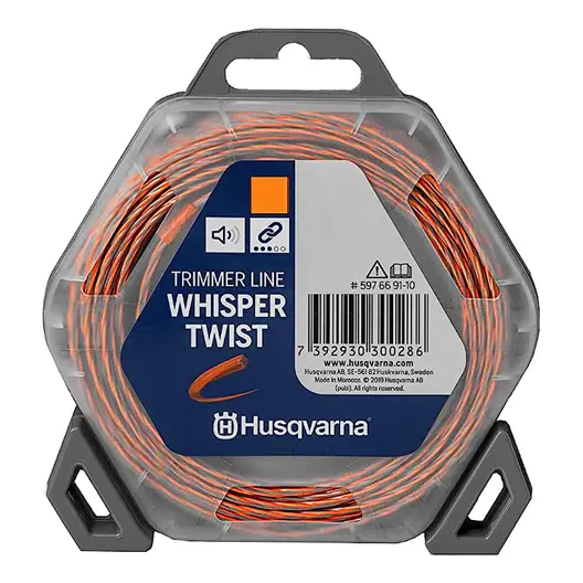 Корда Husqvarna за моторна коса усукана безшумна 2.4 мм, 77 м, оранжева, Whisper Twist