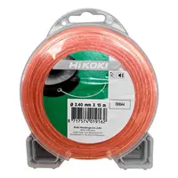 Корда HiKOKI - Hitachi за моторна коса усукана безшумна 2.4 мм, 15 м, оранжева