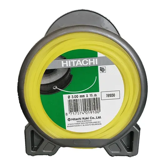 Корда HiKOKI - Hitachi за моторна коса квадратна 3 мм, 15 м, жълта
