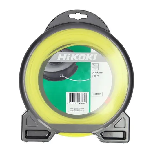 Корда HiKOKI - Hitachi за моторна коса кръгла 3 мм, 28 м, жълта
