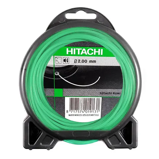 Корда HiKOKI - Hitachi за моторна коса усукана безшумна 2 мм, 126 м, зелена