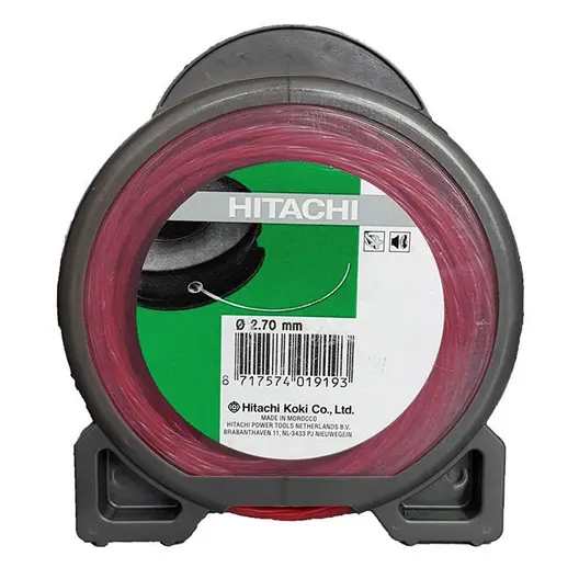 Корда HiKOKI - Hitachi за моторна коса усукана безшумна 2.7 мм, 15 м, червена