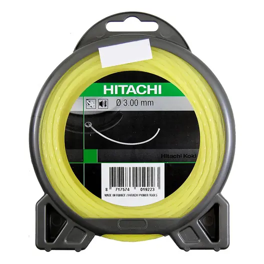 Корда HiKOKI - Hitachi за моторна коса усукана безшумна 3 мм, 28 м, жълта