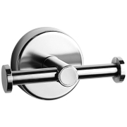 Закачалка за баня Kapitan двойна  70x45x45 мм, неръждаема стомана, кръгла, Modern - product - 098 DPL 238