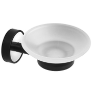 Сапунерка за баня Kapitan стъклена  110х140х60 мм, неръждаема стомана, черна, Optimo - product - 098 DPL 259