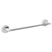 Закачалка за баня Kapitan единична  400x75x55 мм, неръждаема стомана, бяла, кръгла, Optimo - product - 098 DPL 250