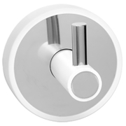 Закачалка за баня Kapitan единична  55x52x60 мм, неръждаема стомана, бяла, кръгла, Optimo - product - 098 DPL 265