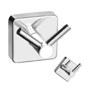 Закачалка за баня Kapitan двойна  60x52x60 мм, неръждаема стомана, квадратна, Quattro - product - 098 DPL 269