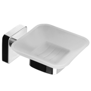 Сапунерка за баня Kapitan стъклена  100х135х60 мм, неръждаема стомана, Quattro - product - 098 DPL 276