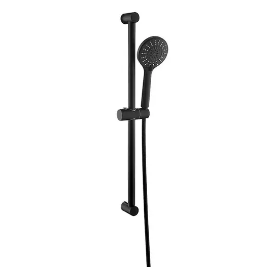 Душ слушалка за баня Inter Ceramic с шлаух и стойка  черен мат, ICT 6024MB