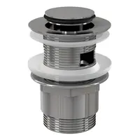 Витло за сифон на мивка Alca Plast с малка тапа - click/clack, с преливник  ф 62 мм х 1 1/4", A39