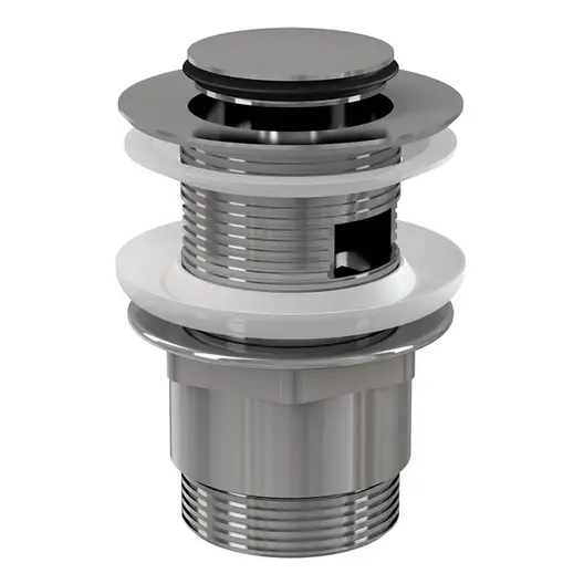 Витло за сифон на мивка Alca Plast с малка тапа - click/clack, с преливник  ф 62 мм х 1 1/4", A39