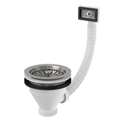 Витло за сифон на мивка Alca Plast пластмасово с преливник  ф 115 мм x 1 1/2, A38 - product - 098 MIP 200