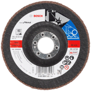 Ламелен диск за шлайфане Bosch на метал и неръждаема стомана  125 мм, 22.23 мм, P60, конусен, Best for Metal X571 - product - 001 BSH1447