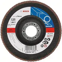 Ламелен диск за шлайфане Bosch на метал  125 мм, 22.23 мм, P120, конусен, Expert for Metal X551