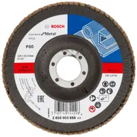 Ламелен диск за шлайфане Bosch на метал  125 мм, 22.23 мм, P80, конусен, Standard for Metal X431