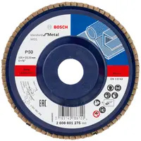 Ламелен диск за шлайфане Bosch на метал  125 мм, 22.23 мм, P60, прав, Standard for Metal X431