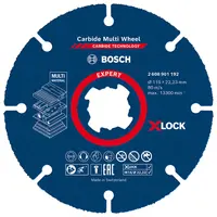 Диск карбиден за рязане Bosch на дърво, пластмаса, гипсокартон  115 мм, 22.23 мм, 1 мм, Expert Carbide Multi Wheel