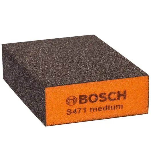 Шкурка върху гъба за ръчно шлайфане Bosch  97х69 мм, S471 Best for Flat & Edge