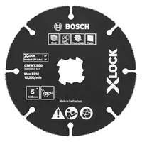 Диск карбиден за рязане Bosch на дърво, пластмаса, гипсокартон  125 мм, Carbide Multi Wheel X-LOCK