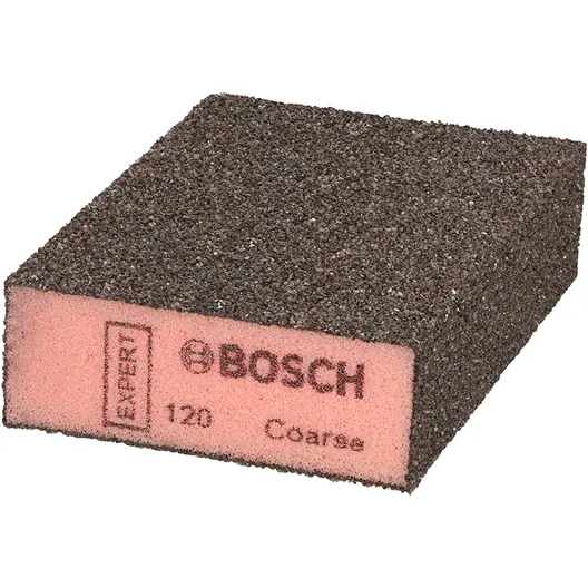 Шкурка върху гъба за ръчно шлайфане Bosch  96x69 мм, P120, Expert S471