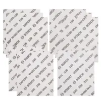 Шкурка Bosch на листа с мрежеста основа  115x140 мм, P120, P180, P240, P320, 9 бр., Expert W480 Web