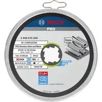 Диск карбофлексен за рязане Bosch на метал и неръждавейка 10 бр. 115 мм, 1 мм, 22.23 мм, PRO Stainless Steel and Metal X-Lock