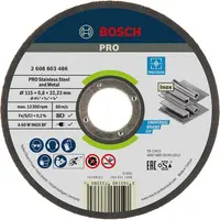 Диск карбофлексен за рязане Bosch на метал и неръждавейка  115 мм, 0.8 мм, 22.23 мм, PRO Stainless Steel and Metal