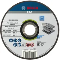 Диск карбофлексен за рязане Bosch на метал и неръждавейка  125 мм, 0.8 мм, 22.23 мм, PRO Stainless Steel and Metal