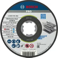 Диск карбофлексен за рязане Bosch на метал и неръждавейка  115 мм, 1.6 мм, 22.23 мм, PRO Stainless Steel and Metal X-Lock