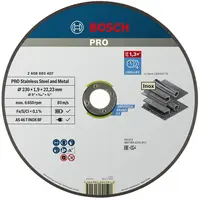 Диск карбофлексен за рязане Bosch на метал и неръждавейка  230 мм, 1.9 мм, 22.23 мм, PRO Stainless Steel and Metal