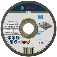 Диск карбофлексен за рязане Bosch на неръждаема стомана  115 мм, 2 мм, 22.23 мм, PRO Stainless Steel