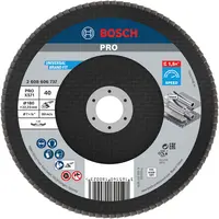 Ламелен диск за шлайфане Bosch на метал и неръждаема стомана  180 мм, 22.23 мм, P40, конусен, PRO X571