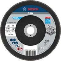 Ламелен диск за шлайфане Bosch на метал и неръждаема стомана  180 мм, 22.23 мм, P80, конусен, PRO X571