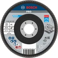 Ламелен диск за шлайфане Bosch на метал и неръждаема стомана  125 мм, 22.23 мм, P40, прав, PRO X571