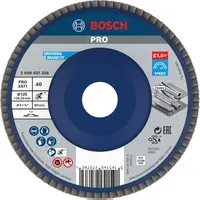 Ламелен диск за шлайфане Bosch на метал и неръждаема стомана  125 мм, 22.23 мм, P40, прав, PRO X571