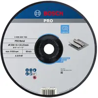 Диск карбофлексен за шлайфане Bosch на метал  230 мм, 22.23 мм, 6 мм, PRO Metal