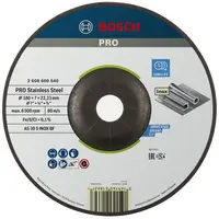 Диск карбофлексен за шлайфане Bosch на неръждаема стомана  180 мм, 22.23 мм, 6 мм, PRO Stainless Steel