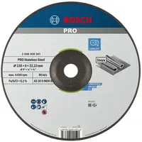 Диск карбофлексен за шлайфане Bosch на неръждаема стомана  230 мм, 22.23 мм, 6 мм, PRO Stainless Steel