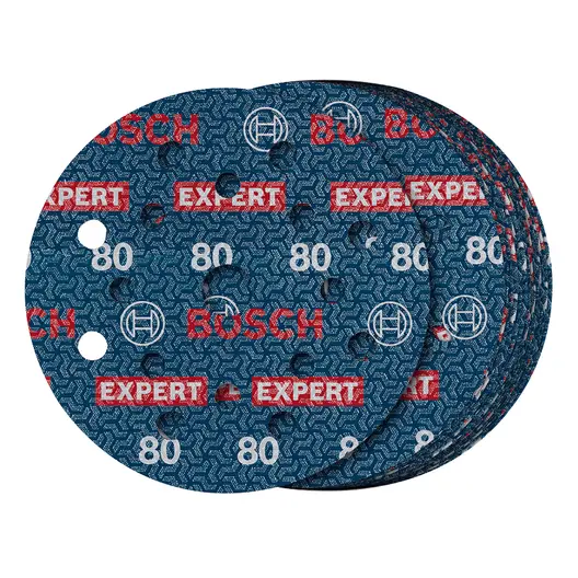 Фолио Bosch шлифовъчно за ротационен шлайф  125 мм, P80, 50 бр., Expert O780