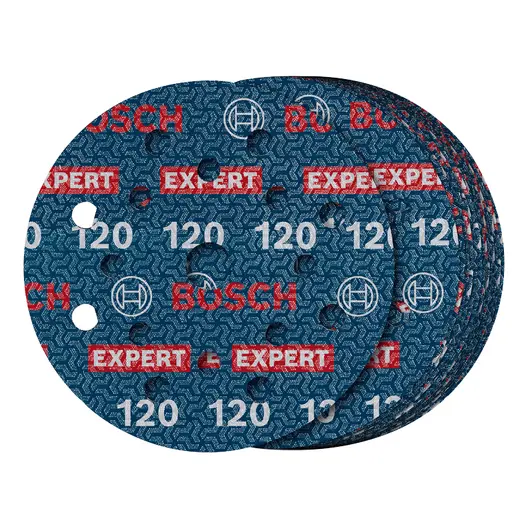 Фолио Bosch шлифовъчно за ротационен шлайф  125 мм, P120, 50 бр., Expert O780