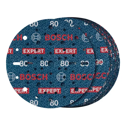 Фолио Bosch шлифовъчно за ротационен шлайф  150 мм, P80, 50 бр., Expert O780
