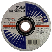 Диск карбофлексен за рязане ZAI на метал и неръждавейка  125 мм, 22.23 мм, 1 мм, A 46 T BF - product - 001 BRK2427