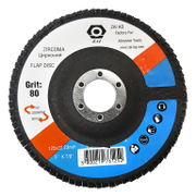 Ламелен диск за шлайфане ZAI на метал и неръждаема стомана  125 мм, 22.23 мм, P80, конусен, Z 80 - product - 001 BRK2477