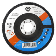 Ламелен диск за шлайфане ZAI на метал и неръждаема стомана  125 мм, 22.23 мм, P100, конусен, Z 100 - product - 001 BRK2479