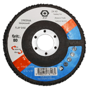 Ламелен диск за шлайфане ZAI на метал и неръждаема стомана  115 мм, 22.23 мм, P80, конусен, Z 80 - product - 001 BRK2473
