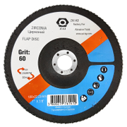 Ламелен диск за шлайфане ZAI на метал и неръждаема стомана  180 мм, 22.23 мм, P60, конусен, Z 60 - product - 001 BRK2480