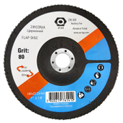 Ламелен диск за шлайфане ZAI на метал и неръждаема стомана  180 мм, 22.23 мм, P80, конусен, Z 80 - product - 001 BRK2481